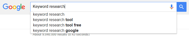 Keyword research