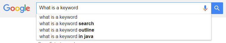 What is a keyword...