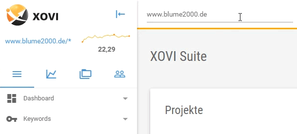 XOVI Suite Navigation